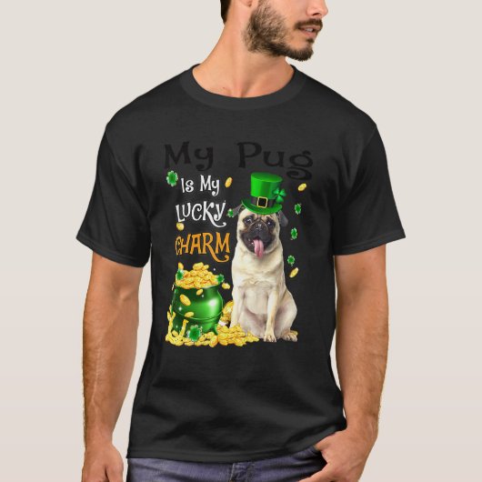 Mijn pug is mijn luie klusse luidop-dog-patricks d t-shirt (Voorkant)