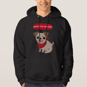 Mijn Pug is mijn Valentijn-Schattigee Funny Pug Cl Hoodie