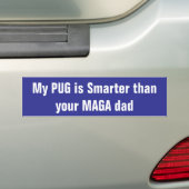 Mijn PUG is slimmer Bumpersticker (Op auto)