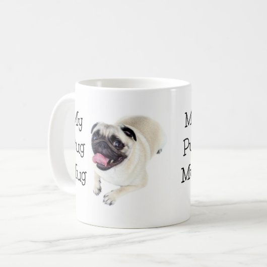 Mijn Pug Mok Tweezijdig Schattige Dog Mok Gift Ide (Voorkant links)
