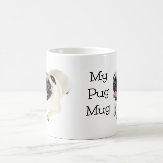 Mijn Pug Mok Tweezijdig Schattige Dog Mok Gift Ide (Center)