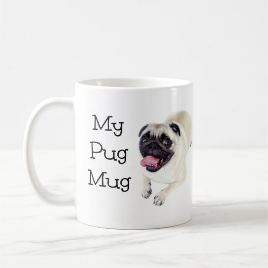 Mijn Pug Mok Tweezijdig Schattige Dog Mok Gift Ide (Links)