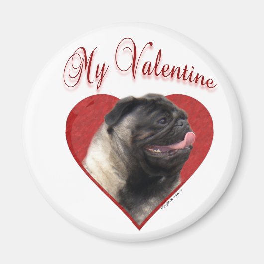 Mijn Pug Valentijn Magneet (Voorkant)