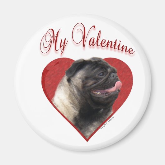 Mijn Pug Valentijn Magneet (Voorkant)