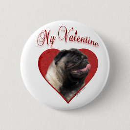 Mijn Pug Valentijn Ronde Button 5,7 Cm