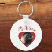 Mijn Pug Valentijn Sleutelhanger (Achterkant)