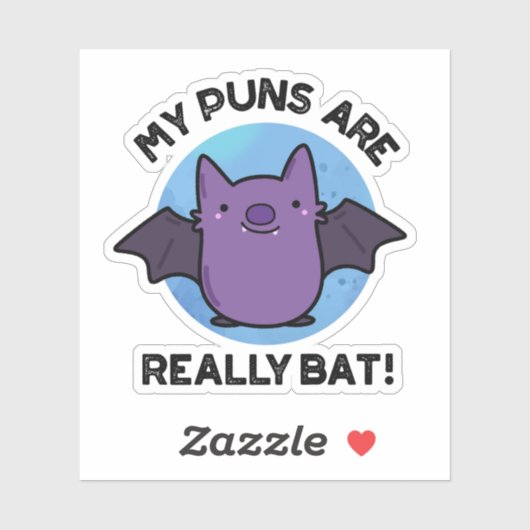 Mijn puns zijn echt grappige dierenbonen. sticker (Vel)