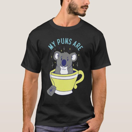 Mijn Puns zijn Koala Tea Herbivore Koala Beer T-shirt (Voorkant)