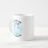 Mijn puns zijn op bruinvis grappig dier woordspeli koffiemok (Voorkant links)