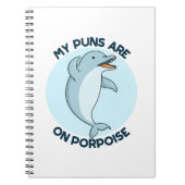 Mijn puns zijn op bruinvis grappig dier woordspeli notitieboek (Voorkant)