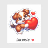 Mijn puppy valentijn sticker (Vel)