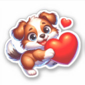 Mijn puppy valentijn sticker (Voorkant)