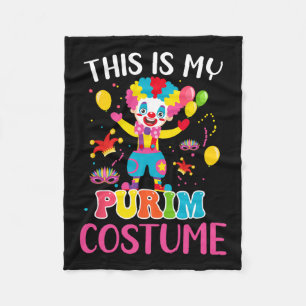Mijn Purim kostuum Mardi Gras Clown Grappige Parad Fleece Deken