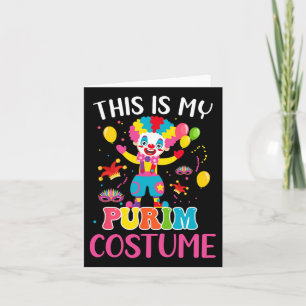Mijn Purim kostuum Mardi Gras Clown Grappige Parad Kaart