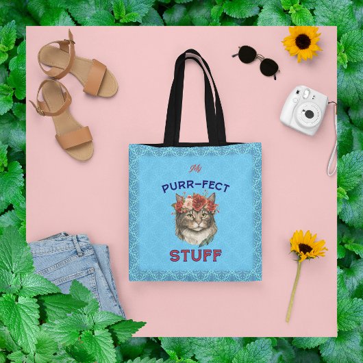 Mijn purr-fect spul tote bag