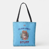 Mijn purr-fect spul tote bag (Achterkant)