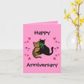 Mijn Purrfect Love Jubileum Kaart (Gele Bloem)