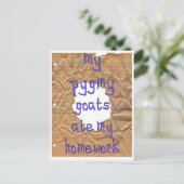 Mijn pygmy Goats Ate Mijn thuiswerk Briefkaart (Staand voorkant)