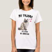 Mijn pyjama – 10% katoen, 90% Birman haar T-shirt (Voorkant)