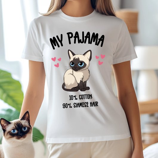 Mijn pyjama – 10% katoen, 90% Siamees haar T-shirt
