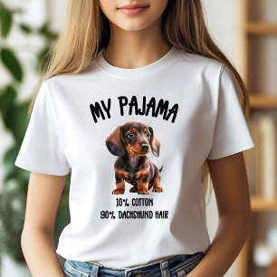 Mijn pyjama – 10% katoen, 90% teckel haar t-shirt