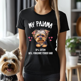 Mijn pyjama - 10% katoen, 90% Yorkshire Terrier ha T-shirt