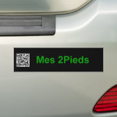 Mijn QR-code Kaywa Dan Bizet Bannière Mes2Pieds Bumpersticker (Op auto)