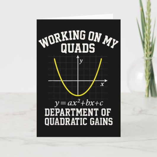 Mijn quadriceps trainen Funny Algebra Wiskunde Gym Kaart (Voorkant)