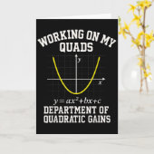 Mijn quadriceps trainen Funny Algebra Wiskunde Gym Kaart (Gele Bloem)