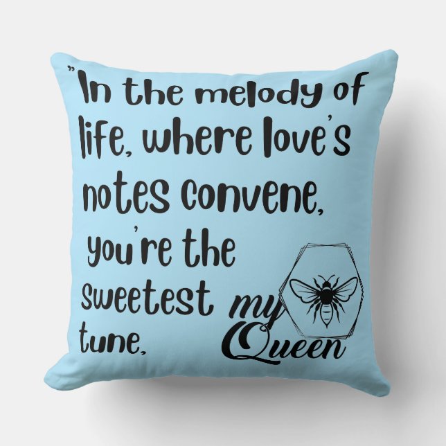 Mijn Queen Bee citaten Kussen (Voorkant)