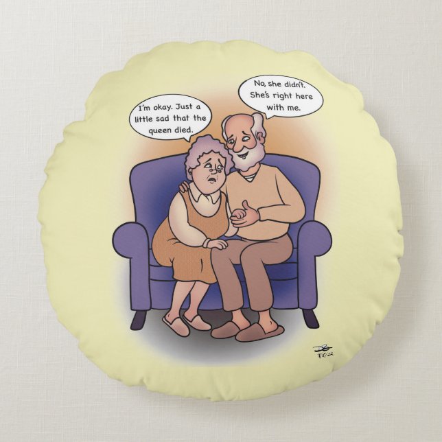 Mijn Queen Round Pillow Rond Kussen (Voorkant)