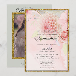 Mijn Quince Mooie Pastel Roze Bloemen Kaart