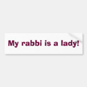 Mijn rabbijn is een dame! bumpersticker (Voorkant)