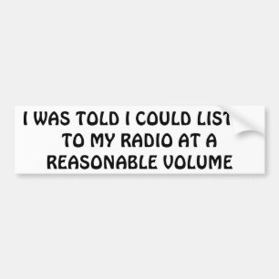 Mijn radio in een redelijk volume bumpersticker