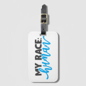 Mijn ras: mens bagagelabel (Voorkant (verticaal))