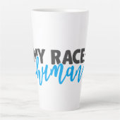 Mijn ras: mens latte mok (Voorkant)