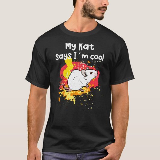 Mijn rat zegt dat ik cool ben t-shirt (Voorkant)