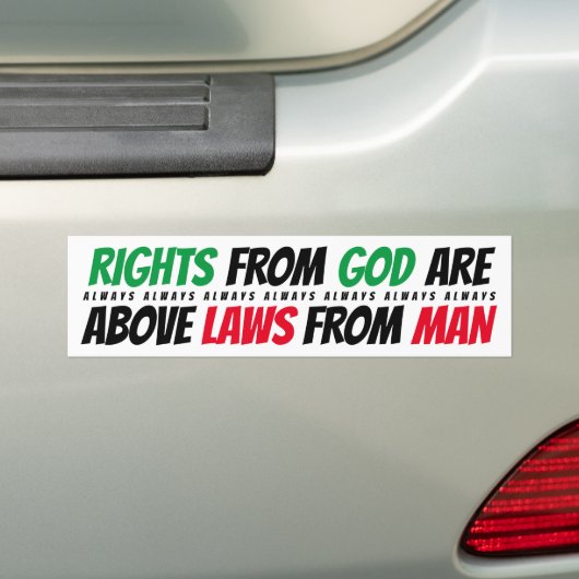 Mijn rechten bumpersticker (Op auto)