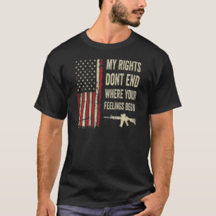 Mijn rechten eindigen niet waar je gevoelens begin t-shirt