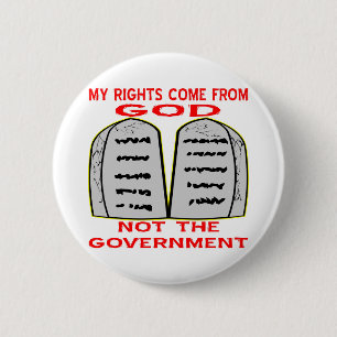 Mijn Rechten komen uit God niet de Overheid Ronde Button 5,7 Cm