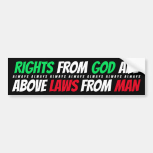 Mijn rechten (zwarte) bumpersticker