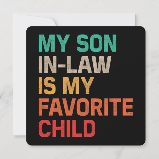 Mijn rechtse zoon is mijn favoriete kind kaart (Achterkant)