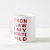 Mijn rechtse zoon is mijn favoriete kind koffiemok (Voorkant links)