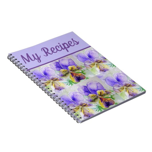 Mijn Recipe Book Viola Paarse Waterverf Notitieboek (Rechterzijde)