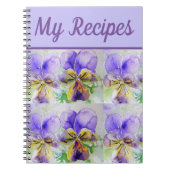 Mijn Recipe Book Viola Paarse Waterverf Notitieboek (Voorkant)