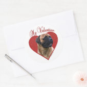Mijn Red Bullmastiff Valentijn Ronde Sticker (Envelop)