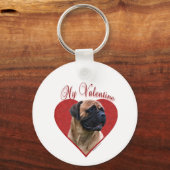 Mijn Red Bullmastiff Valentijn Sleutelhanger (Achterkant)