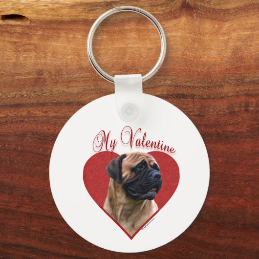 Mijn Red Bullmastiff Valentijn Sleutelhanger (Achterkant)