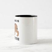 Mijn Red Lynx is mijn Valentijn Tweekleurige Koffiemok (Center)