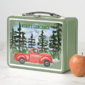 Mijn Red Pick Up Truck Metal Lunchbox (In situ)